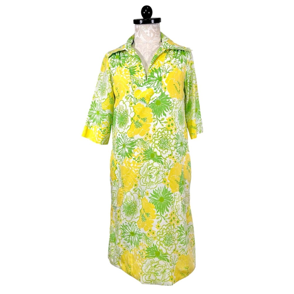 Vintage Lilly Pulitzer THE LILLY Floral Tunic Shift Dress Moomoo